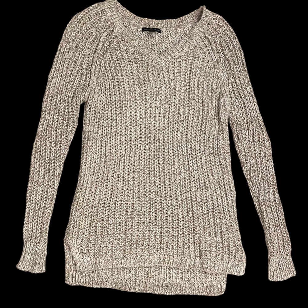 American Eagle Outfitters Tan/Gold Knitted Sweater